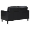Coaster Fine Furniture 508362 Ruth - Upholstered Track Arm Loveseat - Black