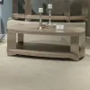 Liberty Furniture 754-OT1011 Harlow - Oval Cocktail Table - Sandstone & Satin Nickel