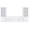 Coaster Fine Furniture 724113-SET Laughlin - 3 Piece Entertainment Center TV Stand - White