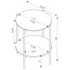 Coaster Fine Furniture 710338-S3 Jonelle - 3 Piece Round Coffee And End Table Set - Gold / Smoke