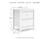 Ashley Furniture EB1810-292 Hallityn - Two Drawer Night Stand - White
