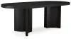 Ashley Furniture D821/25/01(3)/60 Ashley Furniture D821/25/01(3)/60 Rowanbeck - 8 Pc. - Dining Table, 6 Side Chairs, Server - Black