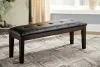 Ashley Furniture D596/35/01(4)/00 Ashley Furniture D596/35/01(4)/00 Haddigan - 6 Pc. - Extension Table, 4 Side Chairs, Bench - Dark Brown