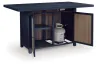 Ashley Furniture PCP587-665 East Beach - Rectangular Bar Table With Fire Pit - Blue
