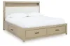Ashley Furniture B602B9 Ashley Furniture B602B9 Calmoro - California King Bookcase Bed - Gray