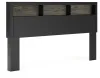 Ashley Furniture PCB1118-169 Ashley Furniture PCB1118-169 Broachmyn - Lighted King Bookcase Headboard - Black / Gray