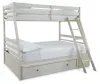 Ashley Furniture B742B16 Robbinsdale - Twin Over Full Bunk Bed With Storage - Antique White