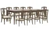 Pulaski Furniture P412240-KIT29 Pulaski Furniture P412240-KIT29 Saddle Creek - Extendable Leg Dining Table With 8 Wood Back Side Chairs And 2 Arms Chairs - Timber Brown