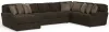 Jackson Furniture Industries 4376/72/75/30-49 Jackson Furniture Industries 4376/72/75/30-49 Mammoth - 3 Piece Sectional With LSF Chaise - Chocolate