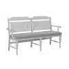 Liberty Furniture 237-C9101B River Place - Panel Back Bench - Riverstone White & Tobacco