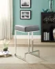 CoasterEveryday 105252 Gervase - Square Counter Height Stool - Gray And Chrome