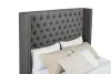 CoasterEssence 301405KE Bancroft - Upholstered Eastern King Wingback Bed - Gray