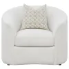 CoasterEssence 509173 Rainn - Boucle Upholstered Sloped Arm Accent Chair - Latte