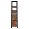 CoasterEveryday 801543 Analiese - 4-Shelf Double Bookshelf - Rustic Nutmeg