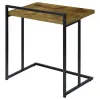 CoasterEveryday 936122 Dani - Rectangular C-Shaped Sofa Side Table - Rustic Nutmeg
