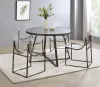 Coaster Fine Furniture 120630 Jillian - Round Mirror Top Dining Table - Black Nickel