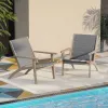 New Classic G5532-72 Radius - Patio Wood And Wicker Side Chair (Set of 2) - Gray