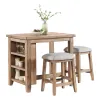 Intercon HI-BS-65C-SWH-K24 Highland - Backless Stool - Sandwash