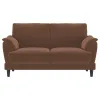 Coaster Fine Furniture 552102 Selma - Velvet Upholstered Crescent Arm Loveseat - Rust