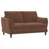 Coaster Fine Furniture 552101-S2 Selma - 2 Piece Velvet Upholstered Crescent Arm Sofa Set - Rust