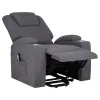 Coaster Fine Furniture 610453P Louie - Chenille Upholstered Power Lift Massage Chair - Dark Gray