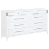 Coaster Fine Furniture 225073 Gracemont - 8-Drawer Bedroom Dresser Cabinet - White
