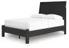 Ashley Furniture B1013B25 Danziar - Full Panel Bed With Low Footboard - Black