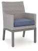 Ashley Furniture PCP418-601A Half Moon Beach - Arm Chair With Cushion (Set of 2) - Blue / Gray