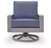 Ashley Furniture PCP418-821 Half Moon Beach - Swivel Lounge With Cushion - Blue / Gray