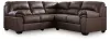 Ashley Furniture PC27705S2 WillowBend - 2-Piece Sectional With LAF Sofa With Corner Wedge - Umber