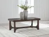 Ashley Furniture T438-1 Korestone - Rectangular Cocktail Table - Dark Brown