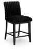 Ashley Furniture PCD571-124 Mervannie - Upholstered Barstool (Set of 2) - Black