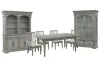 Pulaski Furniture P091240-KIT28 Pulaski Furniture P091240-KIT28 Madison Ridge - Extendable Leg Dining Table With 2 Side Chairs, 2 Arm Chairs, Server, Hutch And China - Bluff Gray