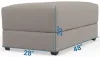 Jackson Furniture Industries 240510-1949/18 Trevor - Ottoman - Nickel