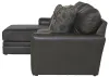 Jackson Furniture Industries 4378/42/75-28 Jackson Furniture Industries 4378/42/75-28 Denali - 2 Piece Italian Leather Match Sofa Chaise With Left Side Facing Chaise - Steel
