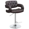 CoasterEssence 102556 Brandi - Adjustable Bar Stool - Chrome And Brown