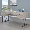 CoasterEveryday 801999 Analiese - 4-Drawer Writing Desk - Gray Driftwood