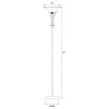 CoasterEveryday 901193 Archie - Frosted Torchiere Floor Lamp - Brushed Steel