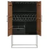 Coaster Fine Furniture 950318 Borman - 2 Door Home Bar Cabinet Wine Storage - Walnut And Black