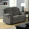 Furniture of America CM6173GY-LV Millville - Loveseat With 2 Recliners - Gray