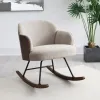 Coaster Fine Furniture 602625 Paige - Boucle Upholstered Mid Back Rocking Chair - Beige