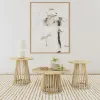 Coaster Fine Furniture 710608-S3 Touhy - 3 Piece Round Coffee And End Table Set - Natural Mango