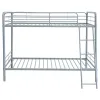 Coaster Fine Furniture 460334SVR Carson - Metal Twin Over Twin Bunk Bed - Glossy Silver