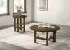Coaster Fine Furniture 706308-S2 Ottowa - 2 Piece Round Wood Coffee Table Set - Brown