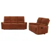 Coaster Fine Furniture 609574-S2 Navarro - 2 Piece Upholstered Reclining Sofa Set - Burnt Orange