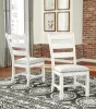 Ashley Furniture D546-01 Valebeck - Dining UPH Side Chair (Set of 2) - Beige / White