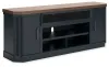 Ashley Furniture W402-68 Landocken - XL TV Stand W/Fireplace Option - Brown / Blue