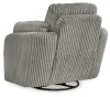 Ashley Furniture 9490361 Tie-Breaker - Swivel Glider Recliner - Fog