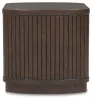 Ashley Furniture T679-2 Korestone - Square End Table - Dark Brown