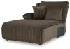 Ashley Furniture 92705S12 Ashley Furniture 92705S12 Top Tier - 4-Piece Reclining Sectional With Laf Press Back Chaise - Chocolate